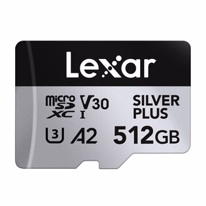 Lexar High-Performance Silver Plus microSDXC -muistikortti 512 GB + sovitin