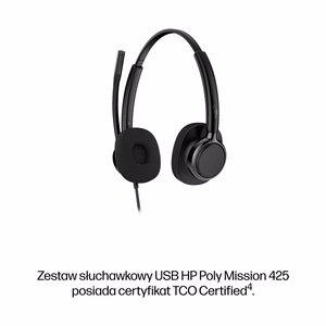 HP Poly Mission 425 USB langallinen kuulokemikrofoni