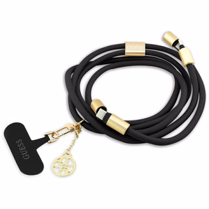 Guess CBDY 4G Charm USB-C / USB-C Kaapeli 150cm - musta