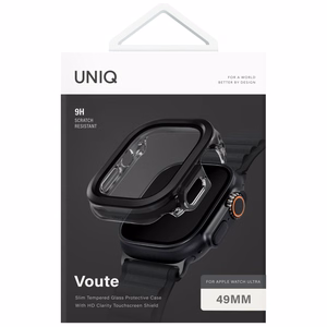 Uniq Voute Karkaistu Lasi Suojakuori Apple Watch Ultra 49mm:lle - Musta