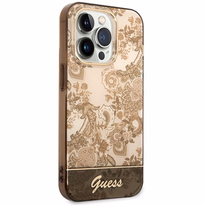 Guess GUHCP14LHGPLHC iPhone 14 Pro 6.1" okra kovakotelo Porcelain kokoelma
