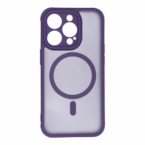 Case for iPhone 14 PRO Full Matte Mag Cover compatible with MagSafe purple