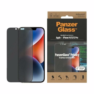 PanzerGlass Ultra-Wide Fit karkaistu antibakteerinen yksityisyyslasi iPhone 14/13 Pro/13