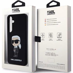 Karl Lagerfeld Silikoninen Ikonik Suojakuori Samsung Galaxy S24:lle - musta