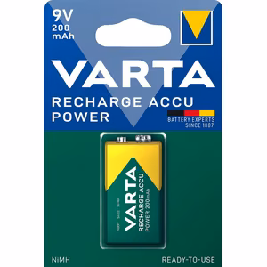 VARTA ladattava paristo 9V 200mAh Accu Power 1 kpl