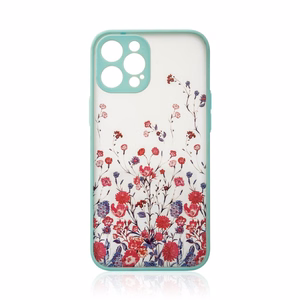 Design Kotelo iPhone 12 Pro Max kukka tapauksessa vaaleansininen