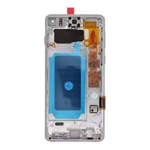 FixCell LCD-näyttö Samsung S10 G973 kehyksellä valkoinen kunnostettu