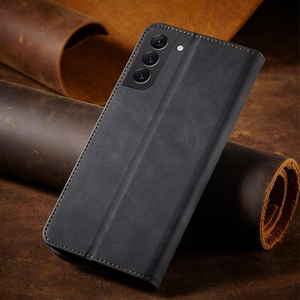 Magnet Fancy Suojakuori Samsung Galaxy S23+:lle lompakkokotelo jalustalla musta