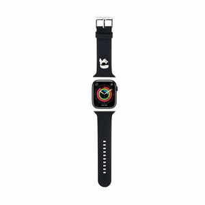 Karl Lagerfeld 3D Rubber Karl Head hihna musta Apple Watch 38/40/41mm:lle