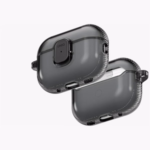 Uniq Glase Pro Suojakuori AirPods Pro 3:lle lukitussuojakuori - läpinäkyvä musta