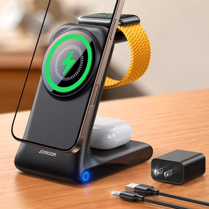 Joyroom JR-W15 Wireless Charger 3 in 1 Charging Station with MagSafe - Black