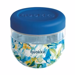 Quokka Bubble Food Jar 770 ml ruoka-astia, sininen pionikuvio