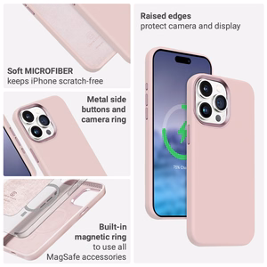 Crong Color Cover LUX Magnetic suojakuori iPhone 15 Pro -laitteelle, MagSafe-yhteensopiva, tummansininen