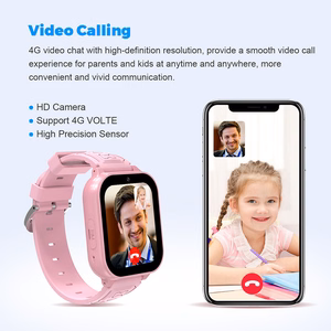 Blavec Smartwatch K-02 Kids Voice Call / GPS / 4G / SOS (SWK02-P) vaaleanpunainen
