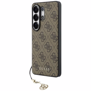 Guess 4G Classic Logo Charm MagSafe Suojakuori Samsung Galaxy S26 Ultra ruskea