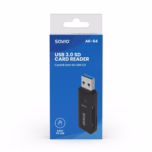 SAVIO SD-kortinlukija, USB 3.0, AK-64
