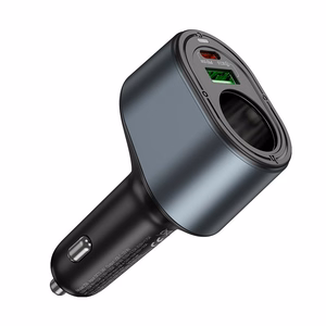 Autolaturi Hoco USB A + USB C + tupakansytytintulppa PD QC3.0 3A 35W Z56 musta