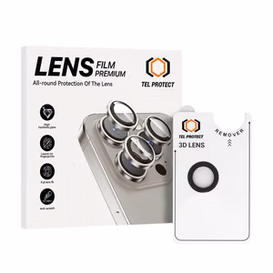 Karkaistu lasi Tel Protect 3D Lens kameralle iPhone 17 Air:lle musta (linssiä 1 kpl)