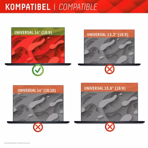 Kehyksetön DISPLEX Privacy Safe Uni -tietosuojakalvo, 14", 16:9