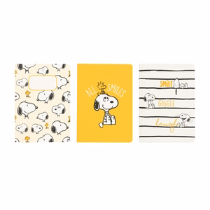 Snoopy Lazy Days A6 -muistikirjasetti, 3 kpl