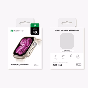 AmazingThing Minimal Protective Case for Apple Watch Series 11 46mm - Silver