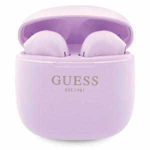 Guess GUTWST26PSU TWS Bluetooth-kuulokkeet + telakka-asema - violetti Classic EST Logo