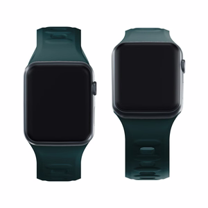 3mk-silikoniranneke Apple Watchille, 38/40/41/42 mm, Evergreen, pieni koko