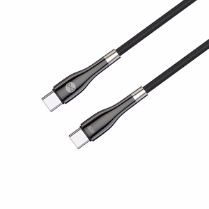 Forever Sleek -kaapeli USB-C - USB-C 1,0 m 60W musta