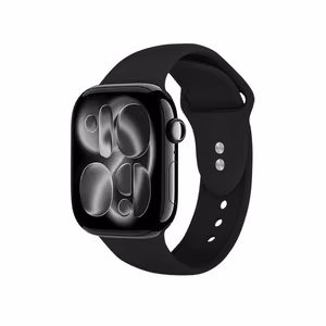 Crong Liquid ranneke Apple Watch 38 / 40 / 41 / 42 mm -kellolle, musta