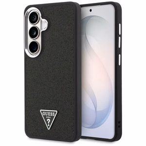 Guess suojakuori Fixed Glitter Triangle MagSafe Samsung Galaxy S26:lle musta