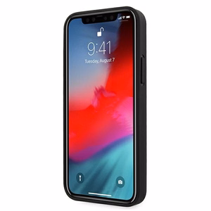 BMW Leather Curve rei'itetty kotelo iPhone 12 mini - musta