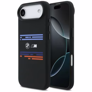 BMW M Silicon Horizontal Line MagSafe Suojakuori iPhone Airille - Musta