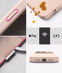 Ringke MagSafe -silikonisuojakuori laitteelle iPhone 18 Pro – vaaleanpunainen