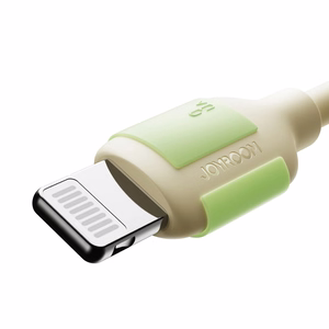 Joyroom S-A53 3A USB-A - Lightning -kaapeli fluoresoivalla kärjellä 1,2 m - beige