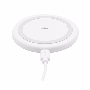 Puro Qi 10 W langaton latausalusta Android- ja iPhone-laitteille, valkoinen
