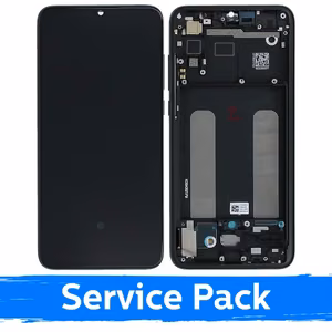 LCD Display Compatible With Xiaomi Mi 9 Lite With Frame / Onyx Grey / (Service Pack)