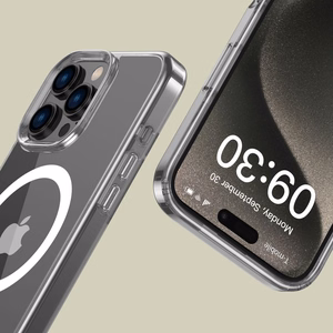 Tech-Protect FlexAir Hybrid MagSafe Suojakuori iPhone 16 Pro Max:lle - läpinäkyvä