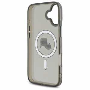 Karl Lagerfeld IML Metal Karl&Choupette Head MagSafe Case for iPhone 16 Plus - Black