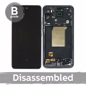 LCD-näyttö Samsung A556 A55 5G kehyksellä / Ice Blue / (9/10 purettu)