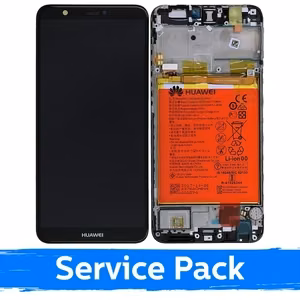 LCD-näyttö yhteensopiva Huawei P Smart / Enjoy 7S Musta kehyksellä (Service Pack)