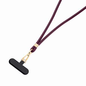 3mk EasyClip Elite puhelimen kaulahihna, Mulberry (kultaiset osat)