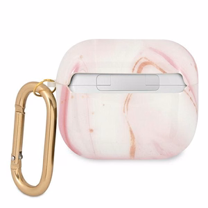 Guess GUA3UNMP AirPods 3:n suojus vaaleanpunainen/vaaleanpunainen Marble Collection -mallisto