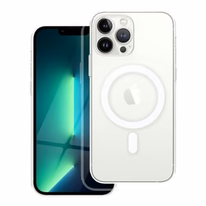 Suojakuori iPhone 13 PRO MAX:lle Clear Mag Cover (STR / CAMERA PROTECTION) yhteensopiva MagSafen kanssa läpinäkyvä