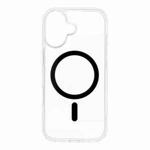 Suojakuori iPhone 17:lle Drop Glue Colorful Ring Mag Cover MagSafe-yhteensopiva musta