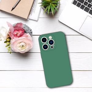Tel Protect Silicone Premium iPhone 14 Prolle tummanvihreä
