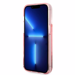 Karl Lagerfeld KLHCP14XLBKLCP iPhone 14 Pro Max 6.7 vaaleanpunainen / vaaleanpunainen kovakuori Liquid Glitter Big KL
