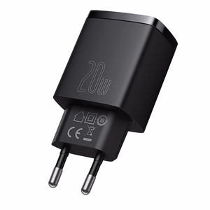 Laturi Baseus Compact Quick Charger 20W USB-C/USB-A musta CCXJ-B01