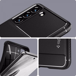 Spigen Rugged Armor kotelo Samsung Galaxy S21 FE - Matta musta