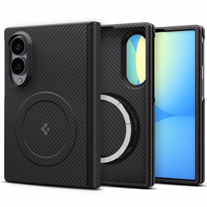Spigen AirSkin Aramid MagFit MagSafe -suojakuori Samsung Galaxy Z Fold 8 -mallille, musta