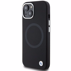 BMW Signature Liquid Silikoninen MagSafe Suojakuori iPhone 15:lle - musta